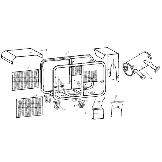 Рама и глушитель Champion GG11000E